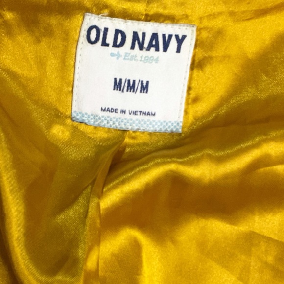 Yellow Peacoat Wool Med Old Navy - Picture 5 of 5